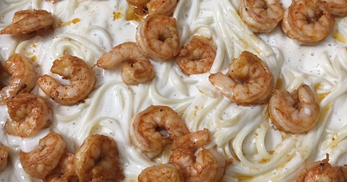 Creamy shrimp alfredo pasta Recipe by 🌈 NinjaMommaKitchen 🌈.
