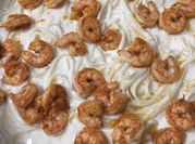 A picture of cheesy fettuccine alfredo