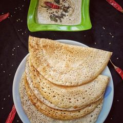 A picture of Broken Wheat Dosa.