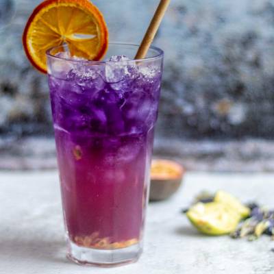 Butterfly Pea Flower Tea Mocktail - My Mocktail Forest