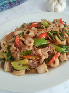 Foto resep Oseng Cumi Saus Tiram Pedas