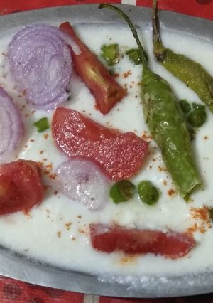 A picture of Vegetable raita.