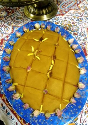 عکسی از دستور 💚حلوا زعفرانی💛