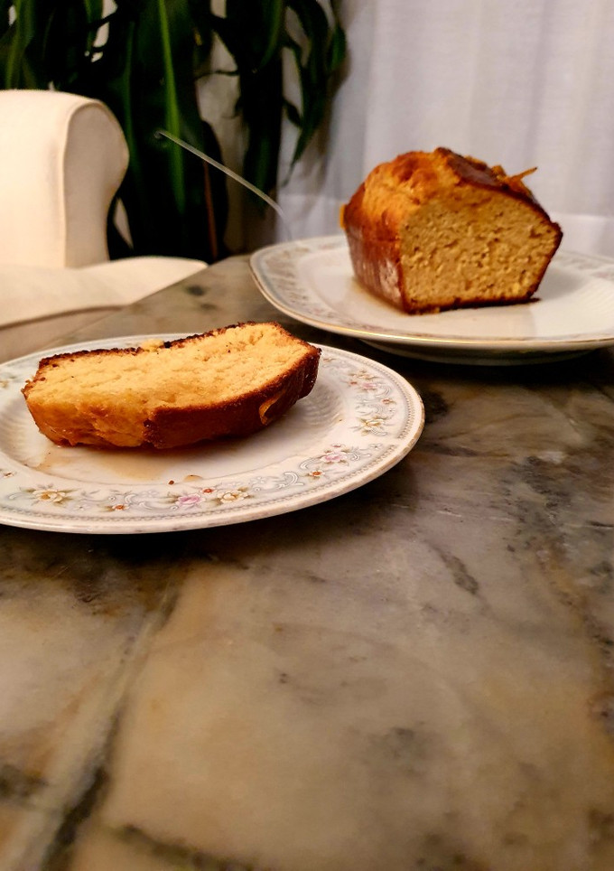 Una foto de Budín de mandarinas glaseado Express