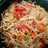 Fideos salteados con pollo