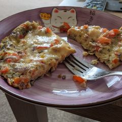 A picture of Deep based red pepper and red onion omelette #newcookschallenge.