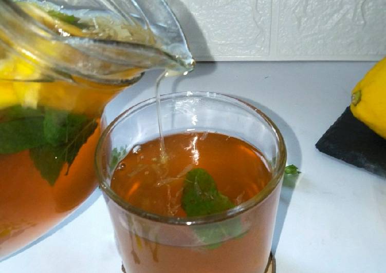 Resep Teh Lemon Mint Anti Gagal