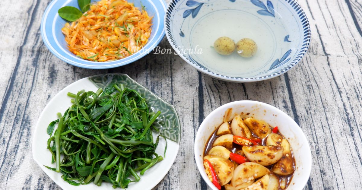 Cách Làm Món Canh Rau Muống Cà Dầm Tương của Bòn Bon - Cookpad