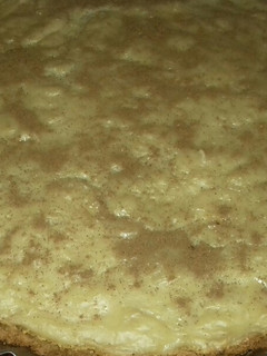 Una foto de Tarta de galletitas y crema pastelera