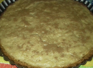 Una foto de Tarta de galletitas y crema pastelera