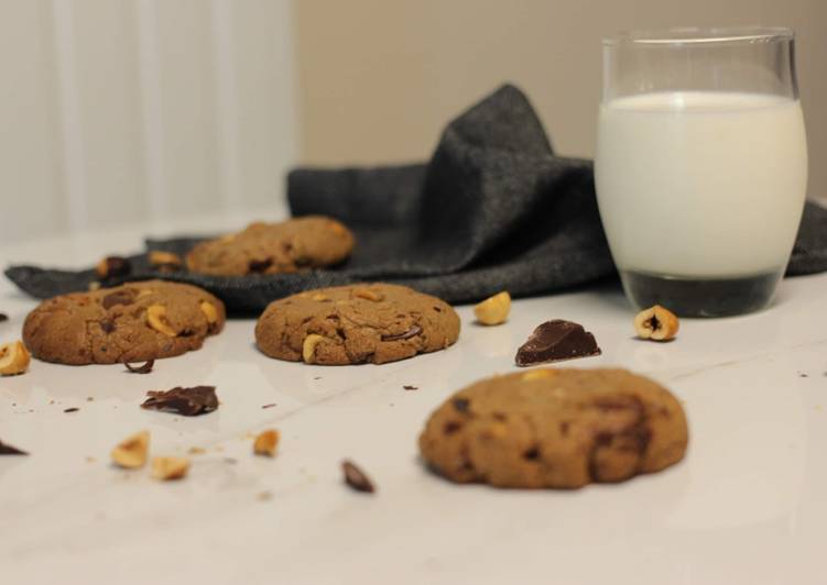 Recette: Cookie aux noisettes et chocolat, sans gluten 🍪