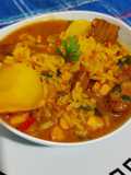 Caldo de arroz con carne 👩‍🍳