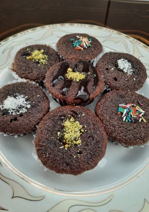 عکسی از دستور کاپ کیک شکلاتی