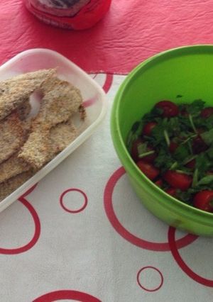 Una foto de Milanesas de berenjenas