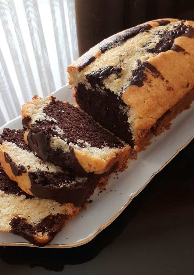 عکسی از دستور کیک عصرانه دو رنگ