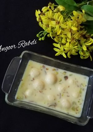 A picture of Angoor rabdi.