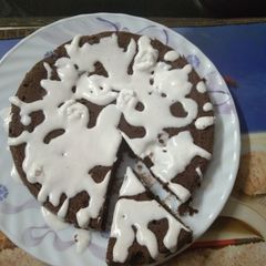 A picture of Cocoa  Powder Cake With  Fresh Cream.