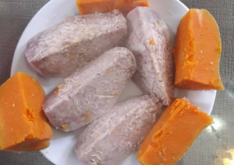 Recipe of Speedy Boiled arrowroots and butternut