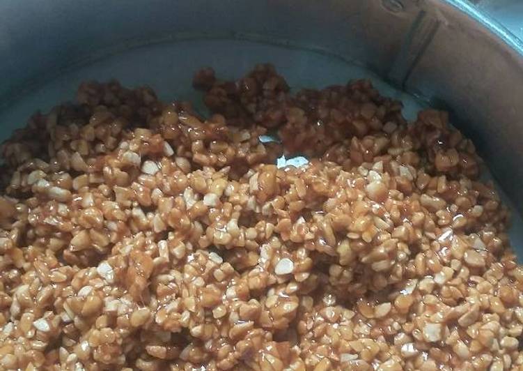 Cara Membuat Nougat (kacang karamel a.k.a tengteng) Untuk Pemula!
