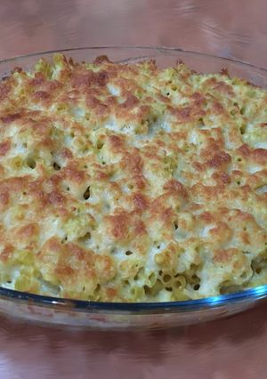 صورة لوصفة صينية البطاطس والمكرونة بالبشاميل