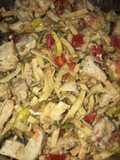 Veggie garden Parmesan chicken and pasta