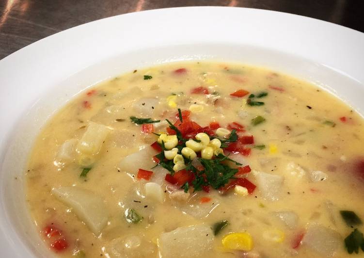 Recipe of Homemade Grilled Corn Potato Chowder