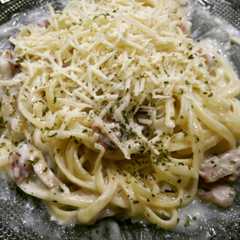 A picture of Fettuccine Carbonara.