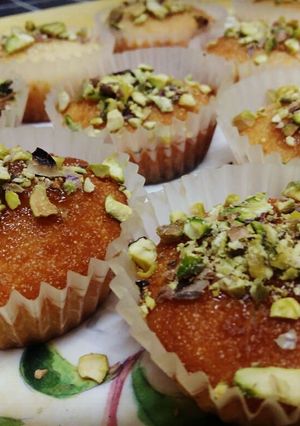 صورة لوصفة البسبوسه بجوز الهند السميد