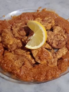 صورة لوصفة دجاج ماريني بصوص طماطم