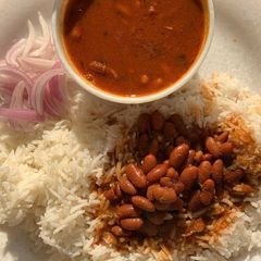 A picture of Rajma chawal.