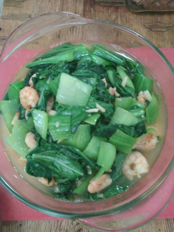 Resep Pok coy cah udang bawang putih Kekinian