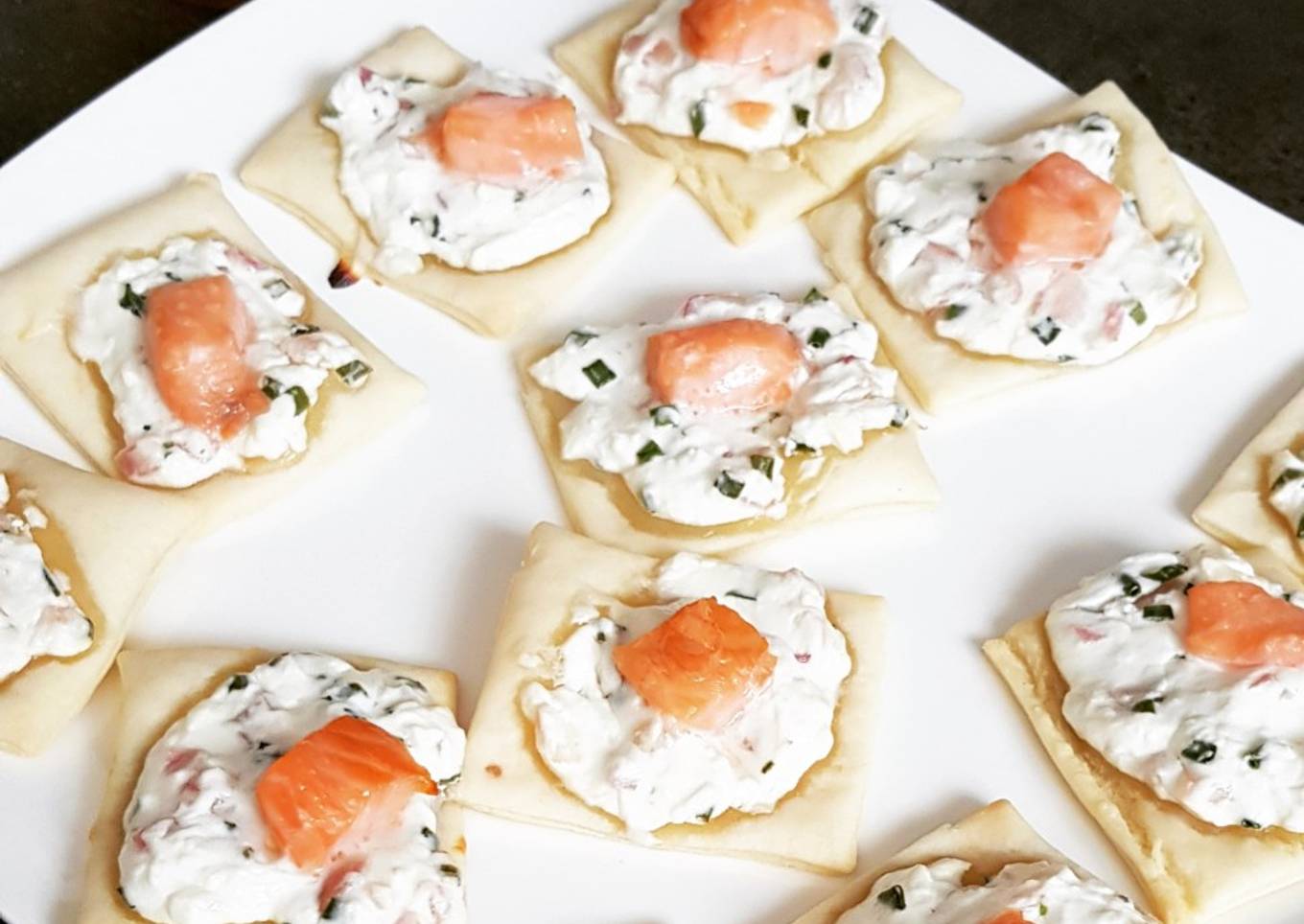 °Mini-feuilletés saumon fumé°