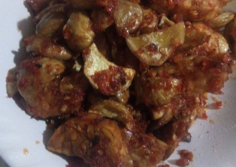 Balado jengkol+tempe pedas