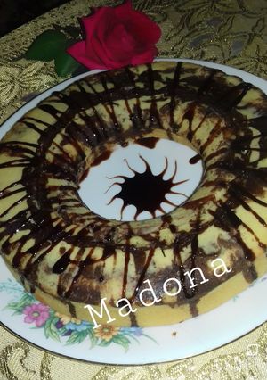 صورة لوصفة كيكه مخططه
