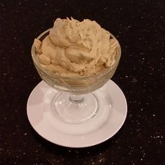 A picture of Whipped White Chocolate Coffee Ganache Frosting and Filling.