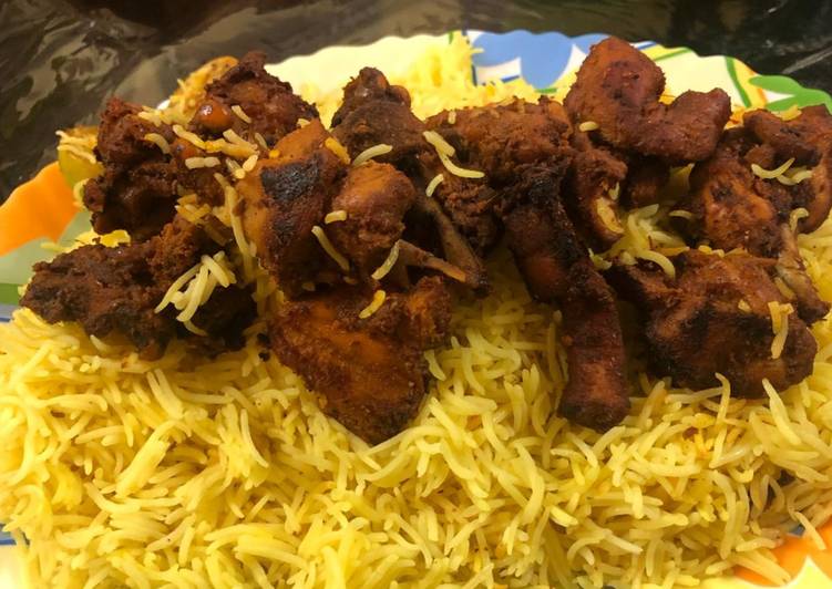 How to Prepare Perfect Chicken tikka mandi arabian recepi with saffron rice