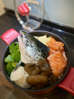 鮭魚味噌石狩鍋 的食譜成品照片