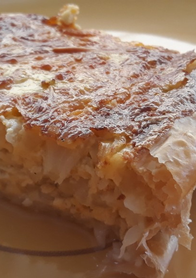 Una foto de Pastel de hojaldre y cebolla
