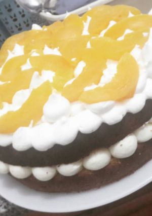 Una foto de Torta de durazno
