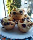 Muffins veganos de pera y chips de choco