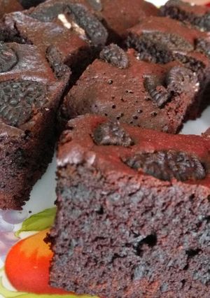 Foto resep Brownies panggang toping oreo