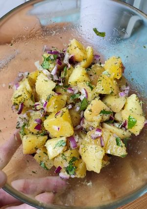 Görög krumplisaláta recept fotója