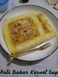 Roti bakar kornet sapi