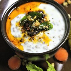 A picture of Moong Sprouts Raita.