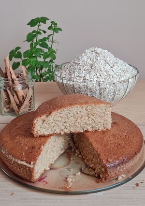 Una foto de Torta de avena en licuadora 😋