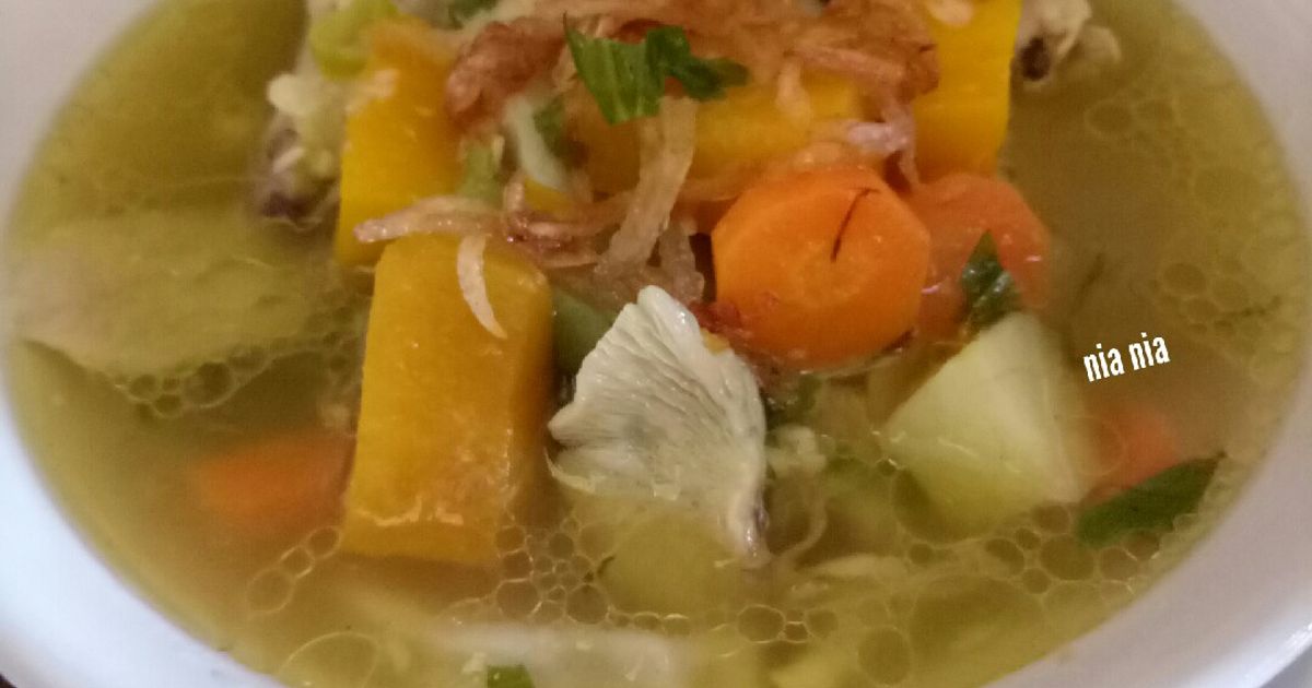 Resep Sup Jamur Labu Kuning oleh Nia Nia - Cookpad