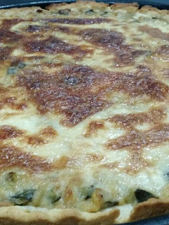 Una foto de Tarta de zapallitos con masa casera
