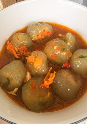 Foto resep Cilok Ayam Kuah Sambal Goang