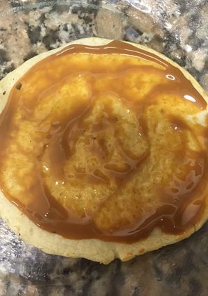 Una foto de Panqueques con dulce de leche