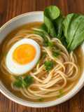 Udon Noodles with Bok Choy and Egg